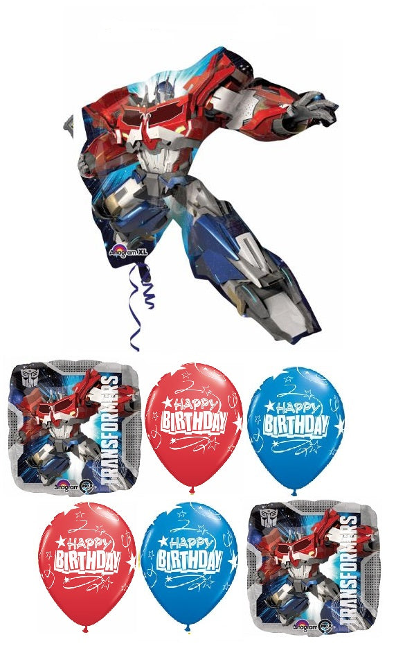 Transformers Optimus Prime Birthday Balloon Bouquet