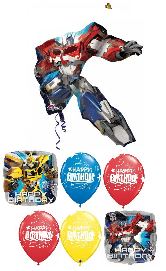 Transformers Optimus Prime Happy Birthday Balloons Bouquet