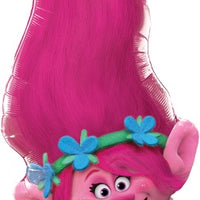 Trolls Poppy Shape Foil Balloon with Helium and Weight