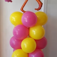 Jungle Animals Tropical Hawaiian Luau Pink Flamingo Balloon Column