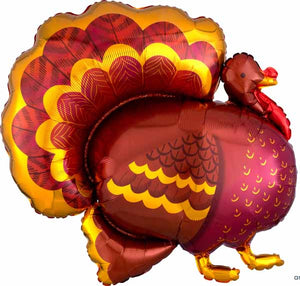 Thanksgiving Fancy Turkey Balloons with Helium and Weight