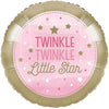 18 inch Twinkle Twinkle Little Star Pink Foil Balloons