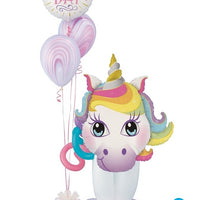 Magical Unicorn Birthday Balloon Bouquet Stand Up