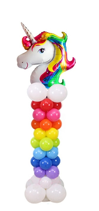 Unicorn Rainbow Balloon Column