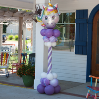 Magical Unicorn Pastel Rainbow Balloon Column