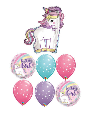 Unicorn Birthday Pastel Stars Balloon Bouquet