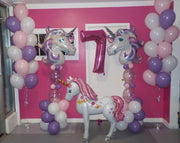 Unicorn Birthday Pick An Age Balloon Decoration Package