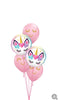 Unicorn Pink Eyelashes Birthday Balloon Bouquet
