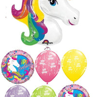 Unicorn Rainbow Birthday Balloon Bouquet