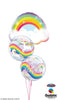 Unicorn Rainbow Bubble Birthday Balloon Bouquet