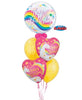Unicorn Rainbow Bubble Heart Birthday Balloon Bouquet