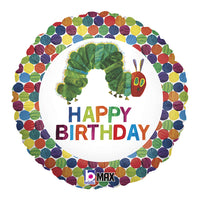 18 inch The Very Hungry Caterpillar Happy Birthday Foil Balloons
