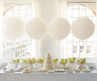 Jumbo Round Wedding Cake Table Balloons
