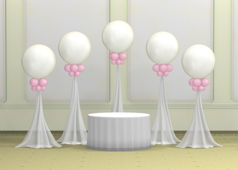 Wedding Jumbo Round Balloon Column with Tulle