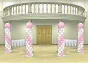 Wedding Spiral Jumbo Solid Colour Balloon Column