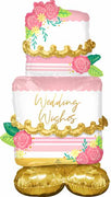 Wedding Wishes Cake AirLoonz Balloon AIR FILLED ONLY