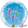 18 inch Welcome Baby Boy Star Blue Balloons with Helium