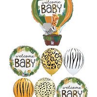 Welcome Baby Jungle Animals Hot Air Balloons Bouquet
