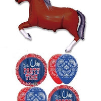 Western Horse Party Time Balloons Bouquet