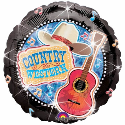 18 inch Country Western Foil Balloon with Helium