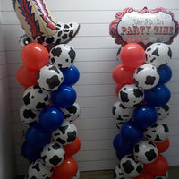 Western Boots and Party Time Balloon Columns