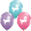 11 inch Whimsical Unicorn Balloons with Helium and Hi Float