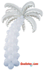 Palm Tree White and Silver