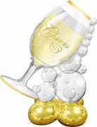 41 inch Champagne Wine Glass AirLoonz Balloon AIR FILLED ONLY