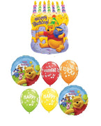 Winnie the Pooh Birthday Cake Balloon Bouquet