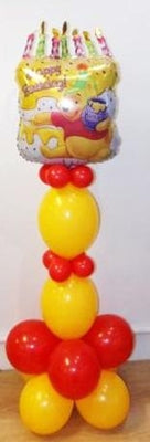 Winnie the Pooh Birthday Cake Balloons Stand Up
