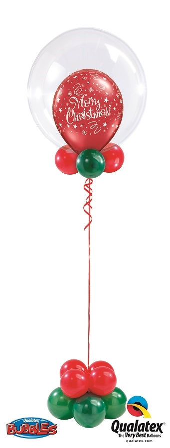 Christmas Red Green Balloon Centerpiece