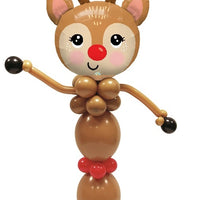 Christmas Red Nose Reindeer Balloon Stand Up