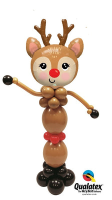 Christmas Red Nose Reindeer Balloon Stand Up