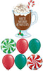 Christmas Hot Chocolate Mug Balloons Bouquet