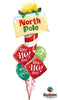 Christmas North Pole Balloon Bouquet with Helium and Weight
