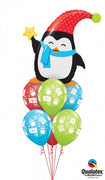 Christmas Penguin Presents Balloons Bouquet
