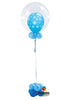 Snowflakes Bubble Balloon Centerpiece with Helium and Weight
