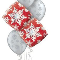 Christmas Red Snowflakes Balloon Bouquet