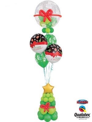 Christmas Present Balloon Bouquet Stand Up