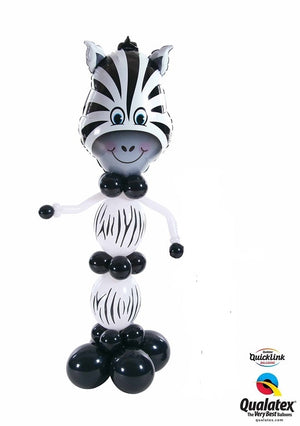 Zebra Head Link Balloons Stand Up