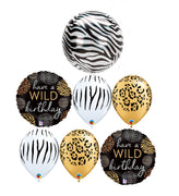 Jungle Animals Zebra Orbz Wild Birthday Balloon Bouquet