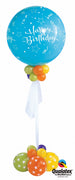 36 inch Birthday Sparkle Robin Egg  Blue Balloon Bouquet