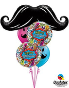 Birthday Mustache Balloon Bouquet
