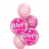 Birthday Sparkle Pink Wild Berry Balloons Bouquet