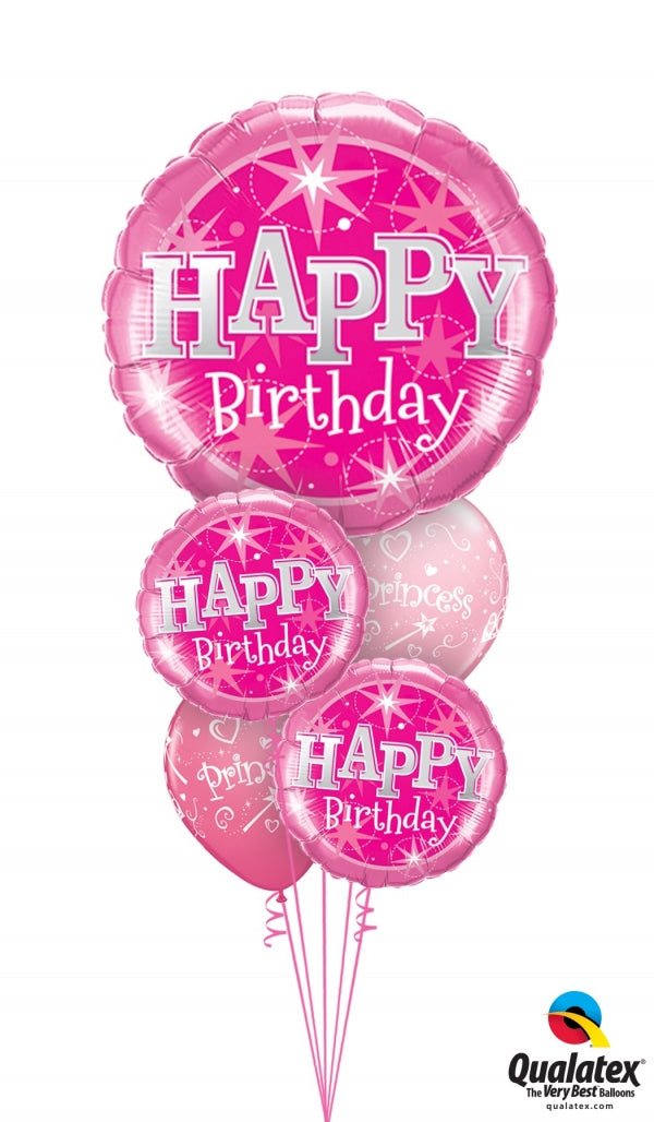 Birthday Sparkle Pink Balloon Bouquet