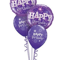 Birthday Sparkles Purple Balloon Bouquet