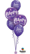 Birthday Sparkles Purple Balloon Bouquet
