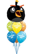 Angry Birds Black Bird Birthday Balloon Bouquet