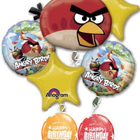 Angry Birds Red Bird Happy Birthday Balloon Bouquet