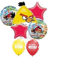 Angry Birds Yellow Birthday Balloon Bouquet